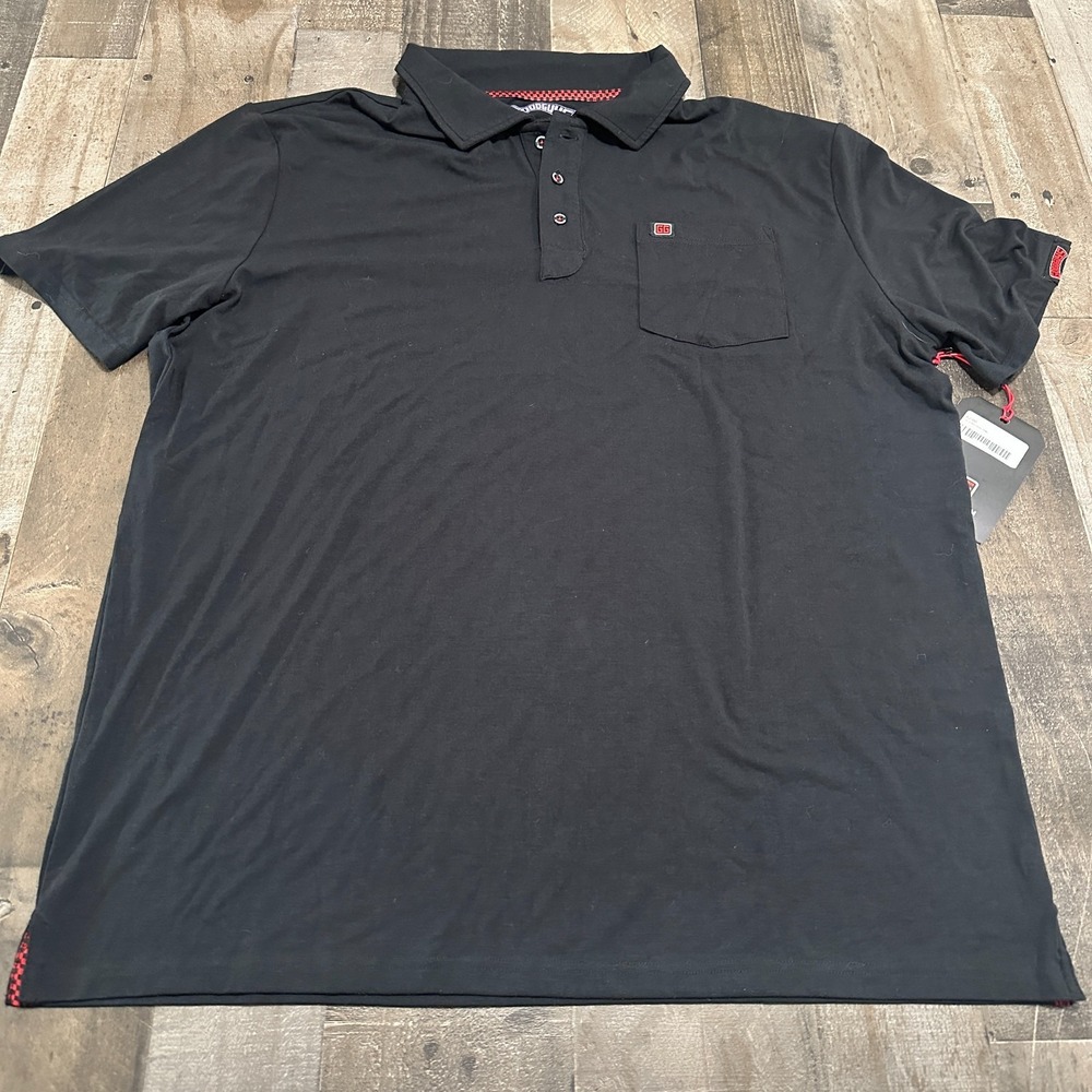 Goodguys Bamboo Polo NWT Rods & Customs Association Shirt Size XL Black